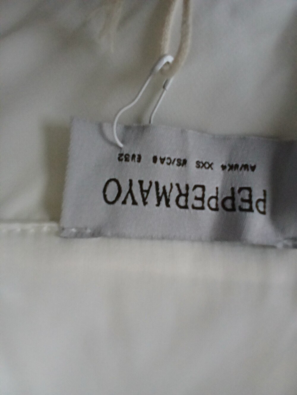Peppermayo  Lumina Long Sleeve Mini Dress White Women's Size AU4/US 0 - Picture 14 of 16